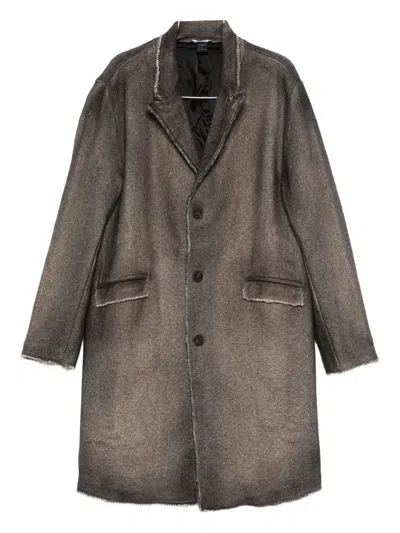 Avant Toi Front-button Coat In Brown