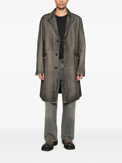 Avant Toi Front-button Coat In Brown