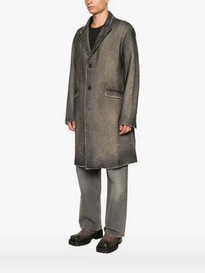Avant Toi Front-button Coat In Brown