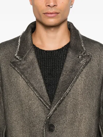 Avant Toi Front-button Coat In Brown