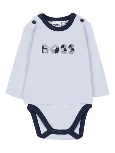 Bosswear Logo Bodysuit Set In Blue
