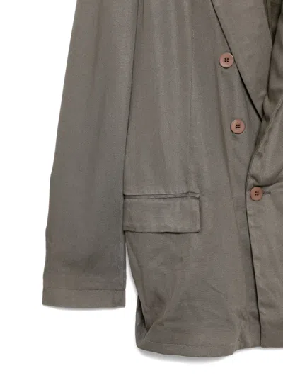 Magliano Peak-lapel Double-breasted Blazer In Gray