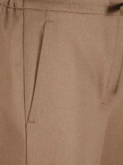 Max Mara Wool Jogging Pants In Brown