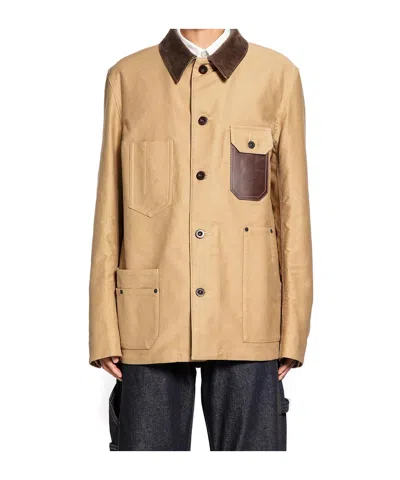 Junya Watanabe Asymmetric Chest Pocket Casual Jacket In Brown