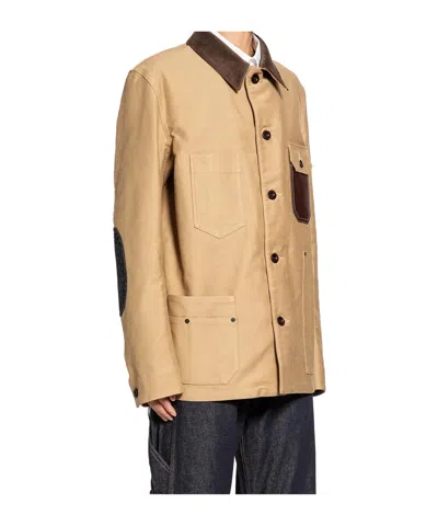 Junya Watanabe Asymmetric Chest Pocket Casual Jacket In Brown