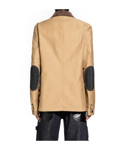 Junya Watanabe Asymmetric Chest Pocket Casual Jacket In Brown