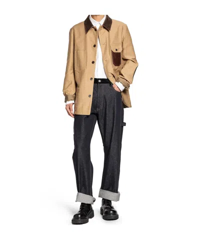 Junya Watanabe Asymmetric Chest Pocket Casual Jacket In Brown