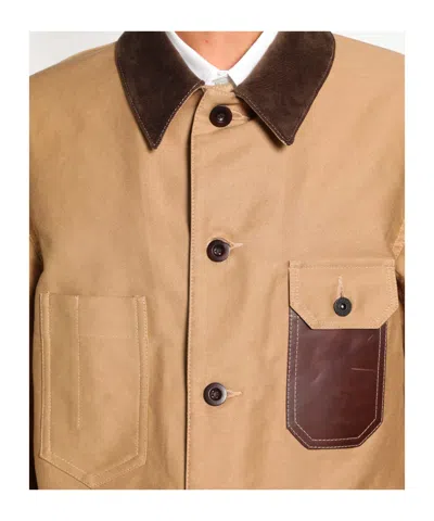 Junya Watanabe Asymmetric Chest Pocket Casual Jacket In Brown