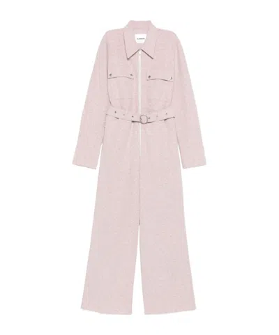 Jil Sander Women Wool Blend Jumpsuit In Pink