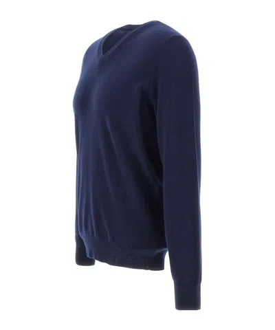 Kangra Cashmere V-neck Ribbed Sweater In Black