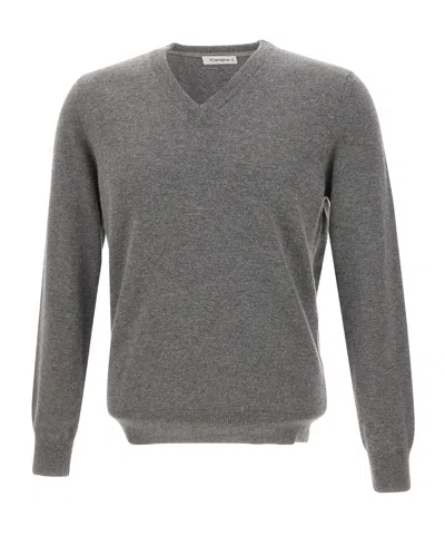Kangra Cashmere Long-sleeved Sweater In Gray