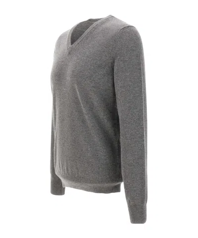 Kangra Cashmere Long-sleeved Sweater In Gray