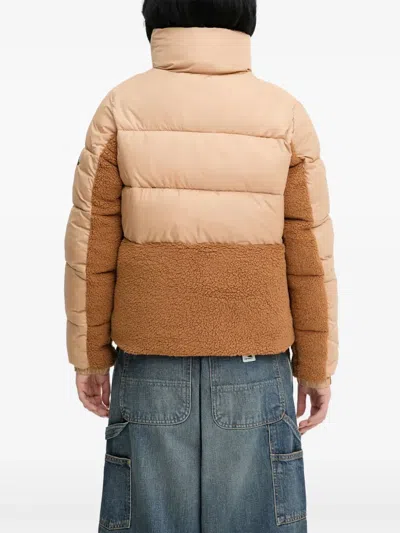 Columbia Embroidered-logo Padded Jacket In Brown