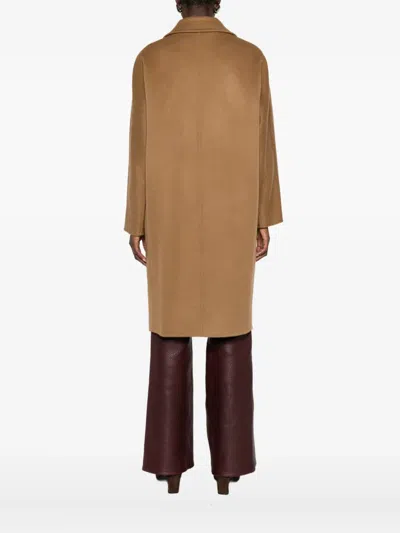 Max Mara Coats Brown In Brown