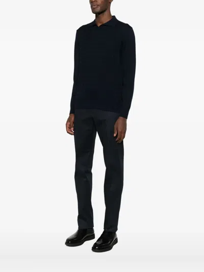 Corneliani Wool Sweater In Blue