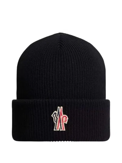 Moncler Relaxed Style Ribbed Cuff Hat In Animal Print
