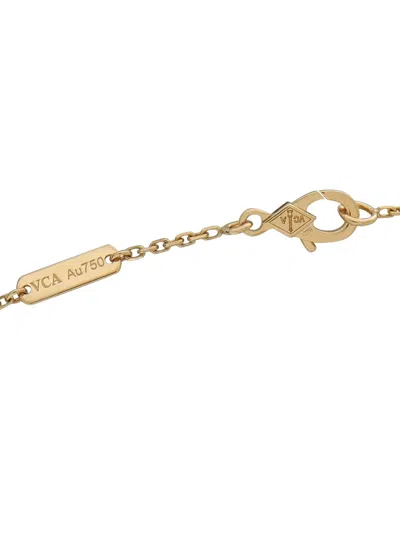 Pre-owned Van Cleef & Arpels 18k Yellow Gold Diamond Alhambra Holiday Pendant Necklace