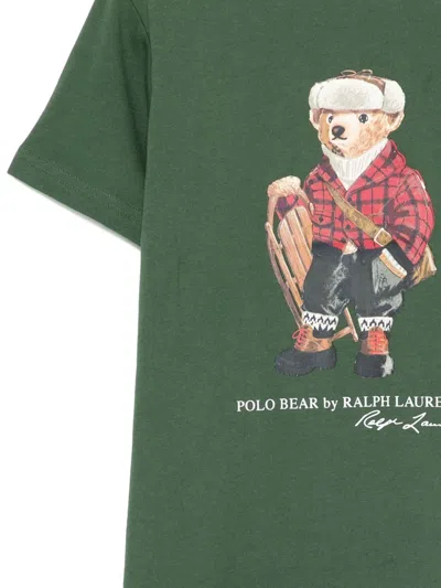 Polo Ralph Lauren Big Boys Polo Bear Cotton Jersey Tee In Green