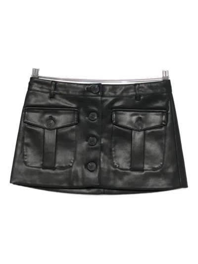 The Garment Buttoned Mini Skirt In Black