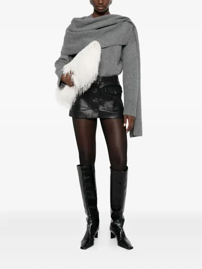 The Garment Buttoned Mini Skirt In Black