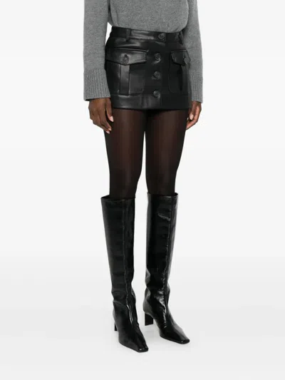 The Garment Buttoned Mini Skirt In Black