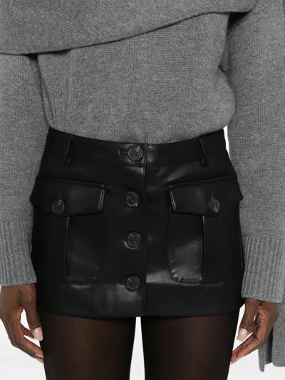 The Garment Buttoned Mini Skirt In Black