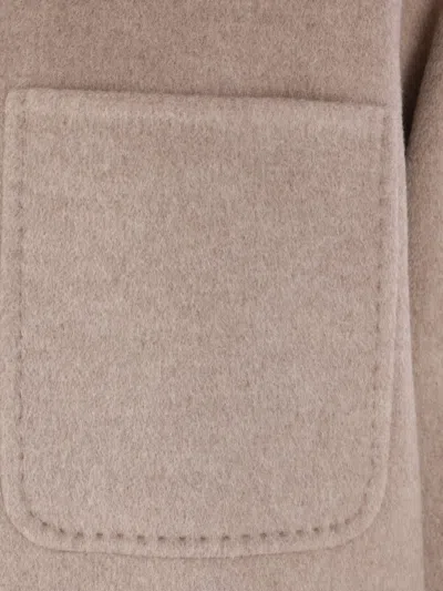 Max Mara Relaxed Fit Jacket Front Pockets In Neutral