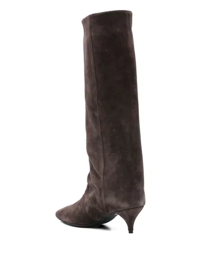 Alchimia High Heels Boots In Brown Suede In Brown