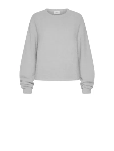 Marella Stretch Alpaca Crew-neck Sweater In Gray