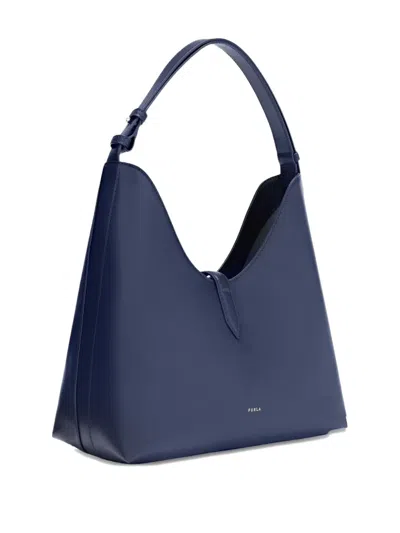 Furla Adjustable Strap Shoulder Bag With Gold-tone Hardware In Blue