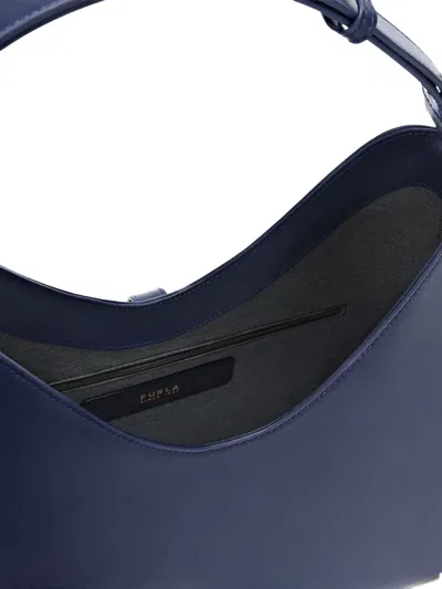 Furla Adjustable Strap Shoulder Bag With Gold-tone Hardware In Blue