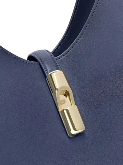 Furla Adjustable Strap Shoulder Bag With Gold-tone Hardware In Blue