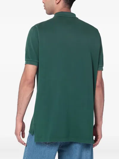 Polo Ralph Lauren Washed Forest Green Cotton Polo In Green