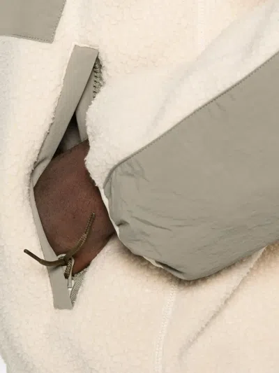 Maison Kitsuné Casual Fleece Zipped Jacket Clothing In Neutral