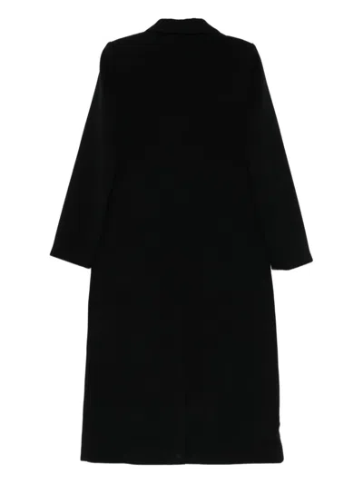 Samsoe & Samsoe Falcon Double-breasted Coat In Black