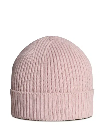 The North Face Logo-patch Beanie In Pink