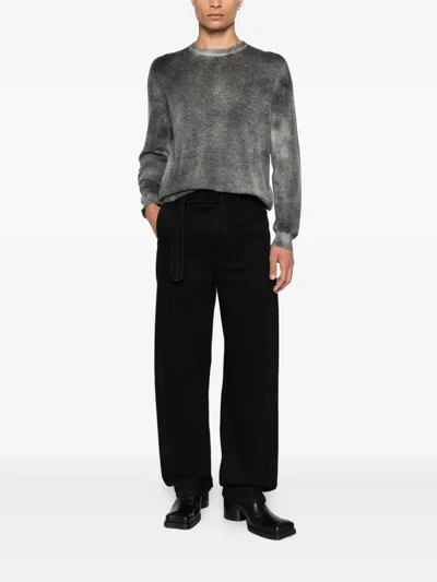 Avant Toi Cashmere Crew-neck Sweater In Gray