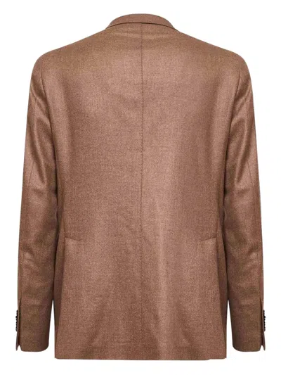 Tagliatore Single-breasted Blazer In Burgundy