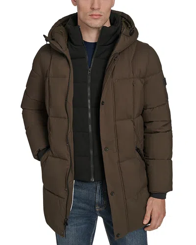 Andrew Marc Millstream Tech Down Parka Jacket In Green
