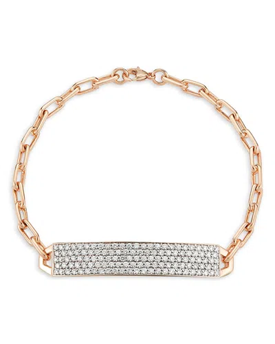 Walters Faith 18k Rose Gold Carrington Diamond Pave Id Bracelet In Gold