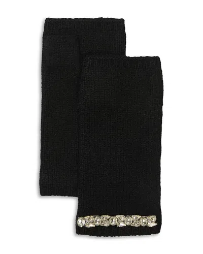 Carolyn Rowan Accessories Cashmere Short Fingerless Gloves In Black