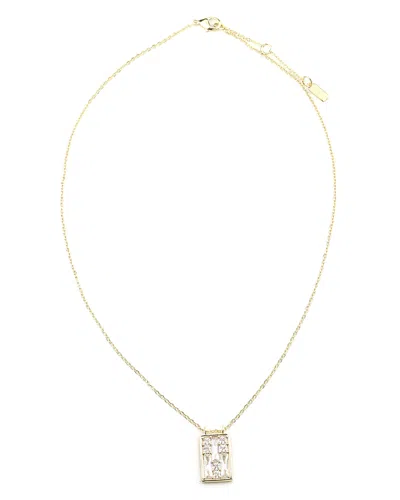 Aqua Mosaic Crystal Pendant Necklace, 18-19 - Exclusive In Gold