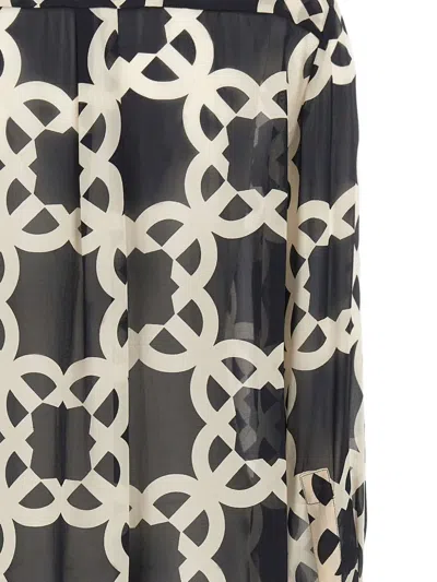 Elena Miro' Geometric-pattern Buttoned Shirt In Black
