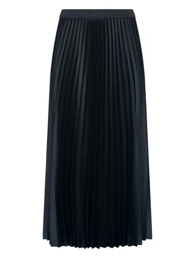 Marella Pontiac Plissé-pleated Midi Skirt In Black