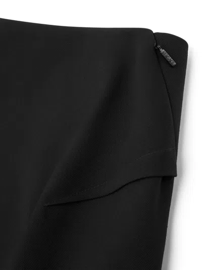 Versace Black Silk Skirt In Black