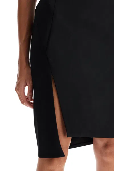Versace Black Silk Skirt In Black