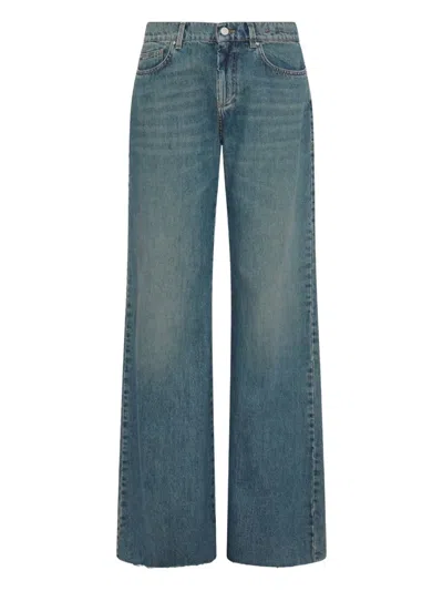 Marella Low-rise Wide-leg Jeans In Blue
