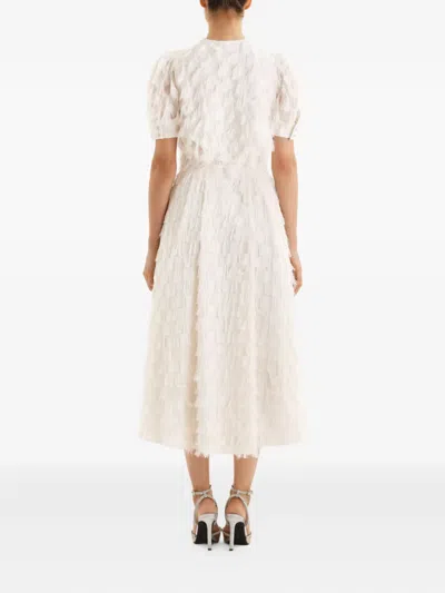 Post Meridiem Button-up Midi Dress In Neutral