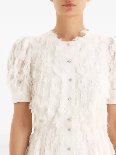 Post Meridiem Button-up Midi Dress In Neutral