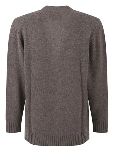 Lisa Yang Pocketed Buttoned Cardigan In Gray